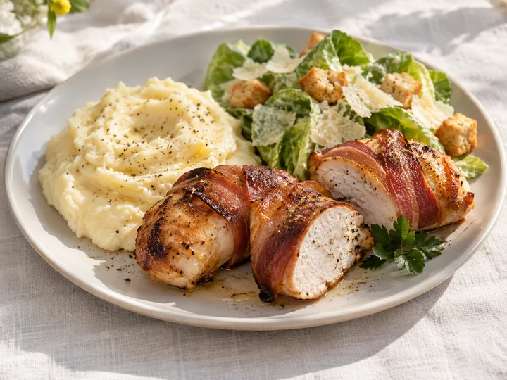 Bacon-wrapped chicken