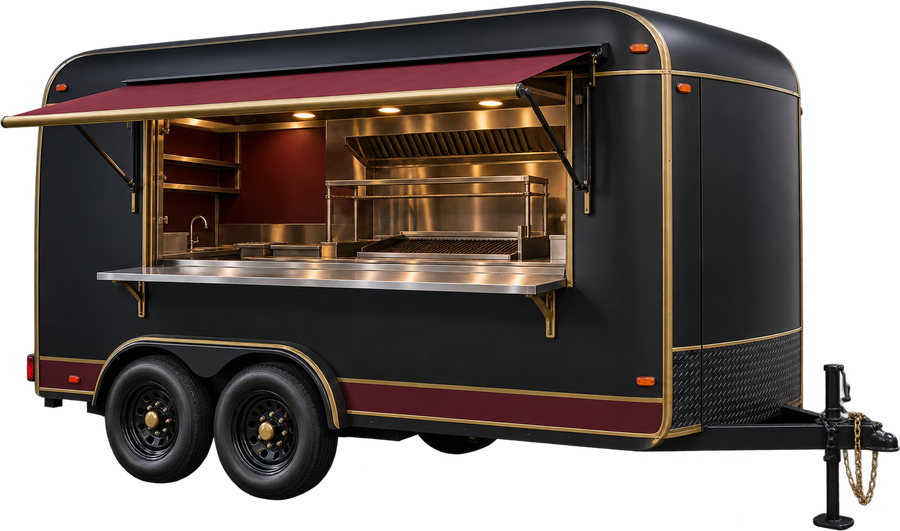 Illustrative concept of a Brazilian food trailer